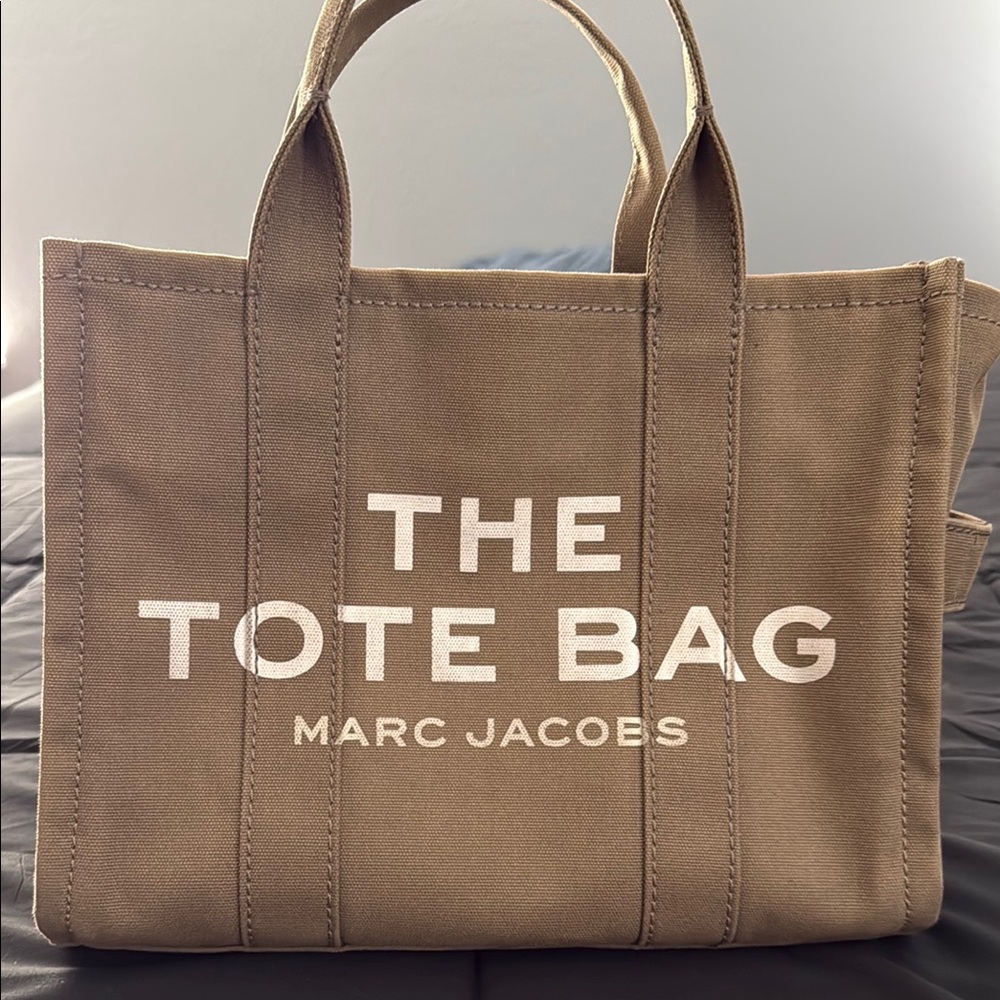 Marc Jacobs Tan Canvas Tote with Leather Accents